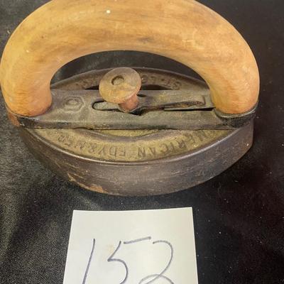 Vintage Sad Iron w/wooden Handle