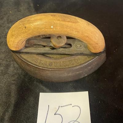 Vintage Sad Iron w/wooden Handle