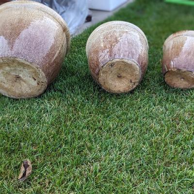 Set of 3 Matching Ceramic Planters