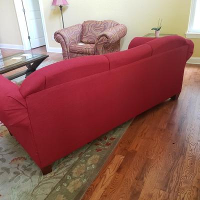 Red Tweed Klaussner Couch (GR-KD)