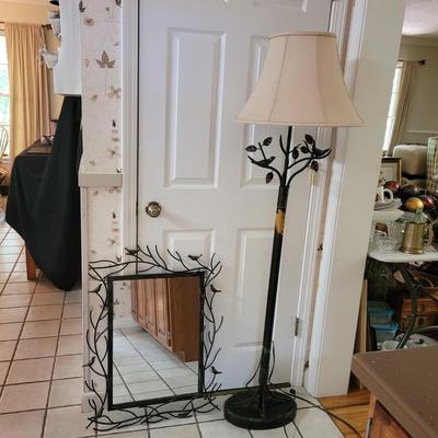 Perched Birds Mirror and Floor Lamp (K-CE)