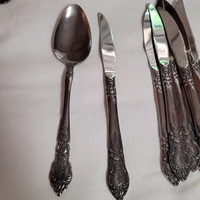 Floral Engraved Stainless Flatware (K-CE)