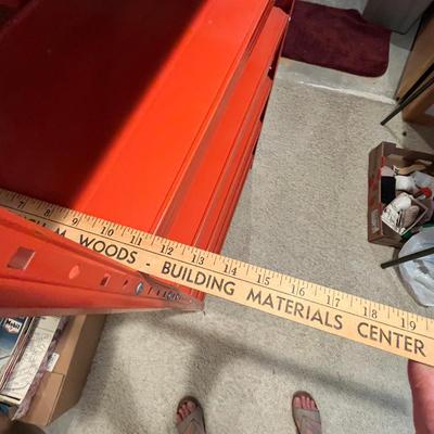 Orange Metal Shelf