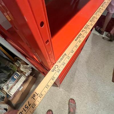 Orange Metal Shelf