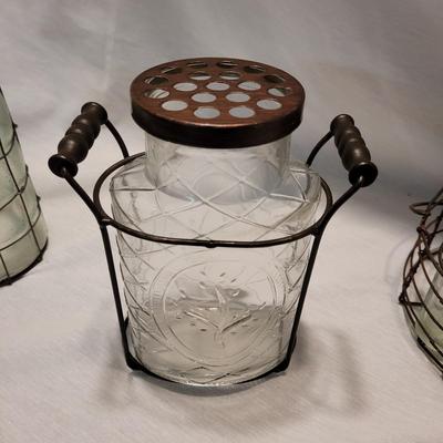 Glass Lantern and Vases (K-CE)