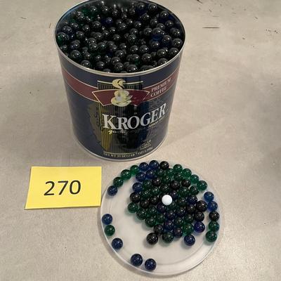 Coffee Jar of game marbles