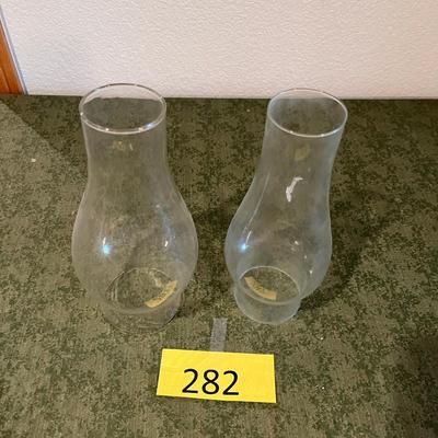 2 Oil Lamp Chimneys