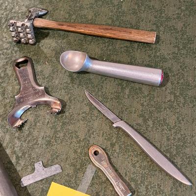 Vintage kitchen utensils.