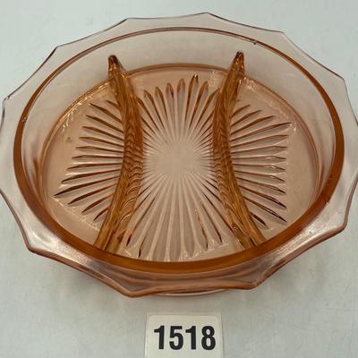 Pink Depression Glass Serving Dish