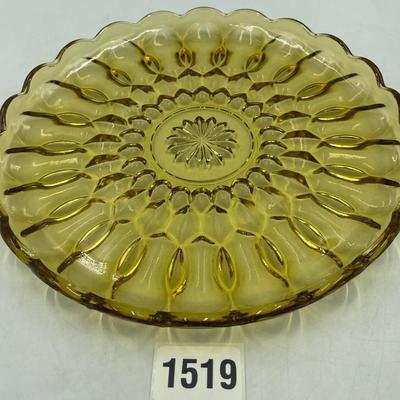 Vintage Amber Yellow Plate Platter