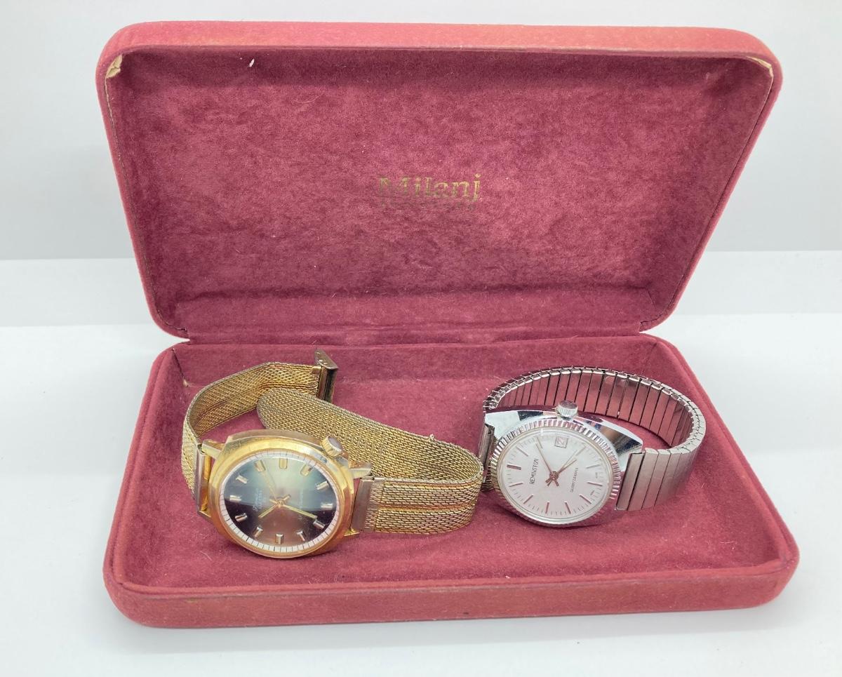 LOT 24: Vintage Men's Watches - Hamilton Electra 25 and Remington ...