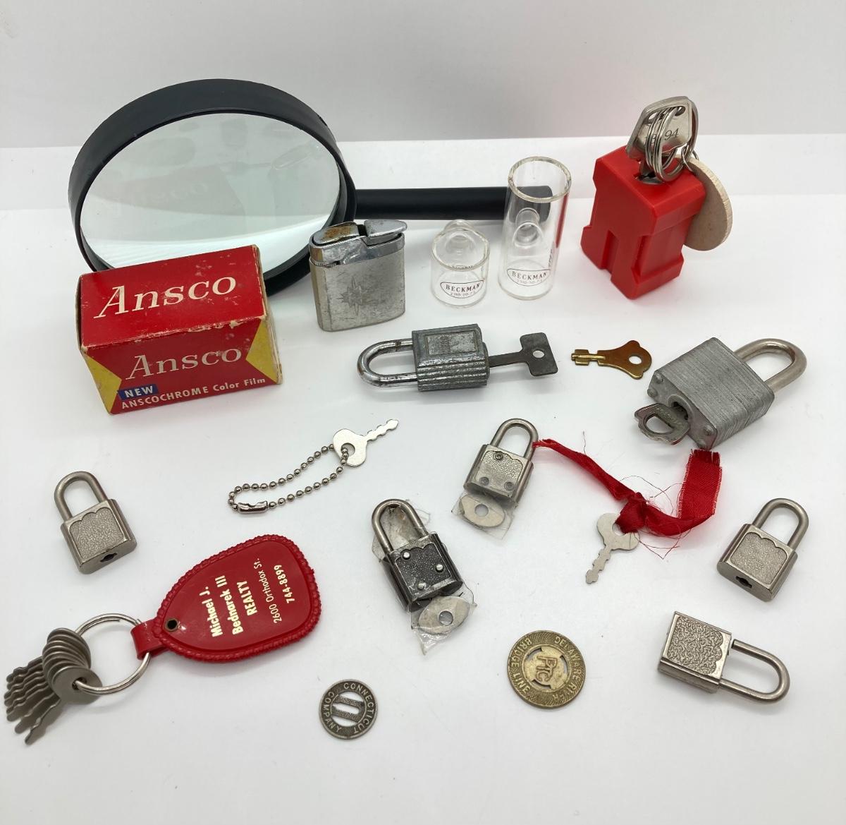 LOT 27 Vintage Locks, Keys and More