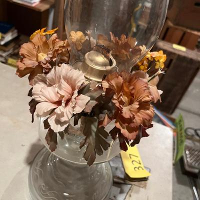 Vintage scroll oil lamp