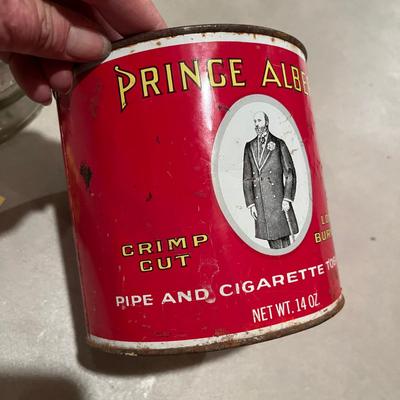 Oil lamp & Prince Albert Can