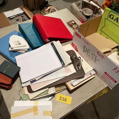Box lot of office supplies