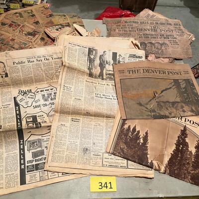 Lot of vintage news papers