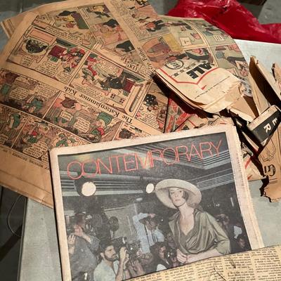 Lot of vintage news papers