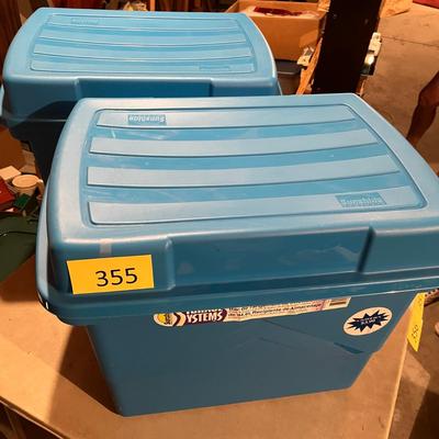 Lot of 2 Storage Tubs