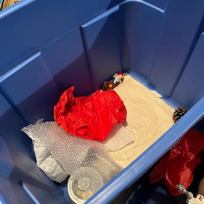 Tub of Christmas Decor