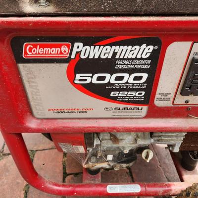 Coleman Powermate Portable Generator 5000 Watts Subaru Engine with Power Cords