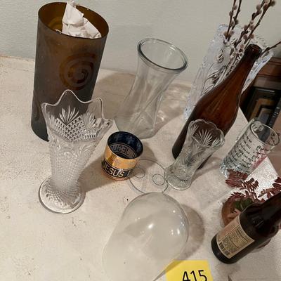 Lot of vases & bottles