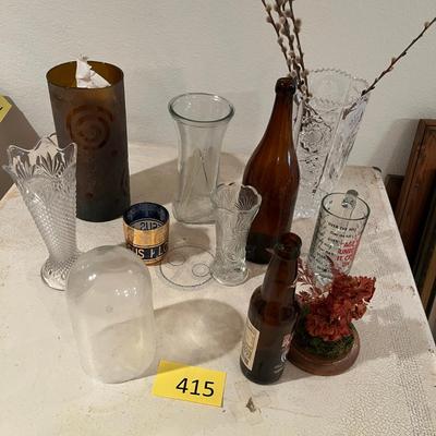 Lot of vases & bottles