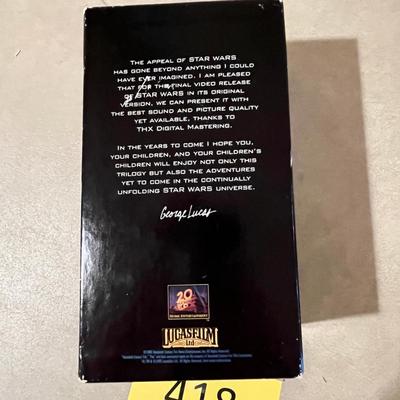 Star Wars Trilogy VHS Tapes
