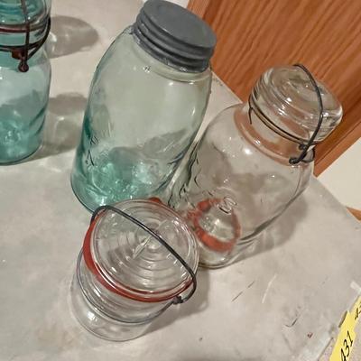 Lot of old Fruit jars