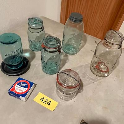 Lot of old Fruit jars