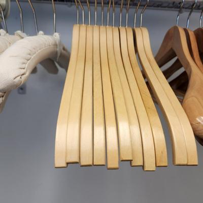 Lot of Wood & Cloth cover hangers Hold Everything Made in Sweden