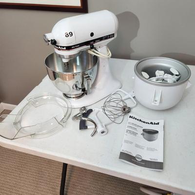 Kitchen Aid Ultra Power Mixer w Ice Cream Maker