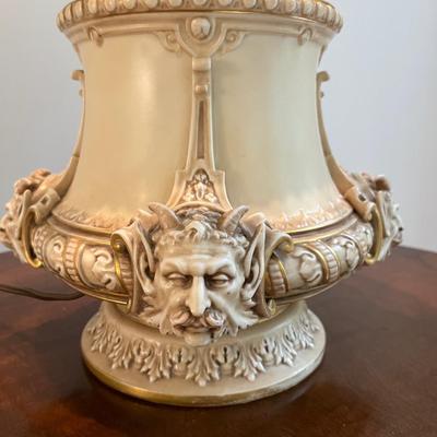 ANTIQUE ITALIAN LAMP WITH GARGOYLES