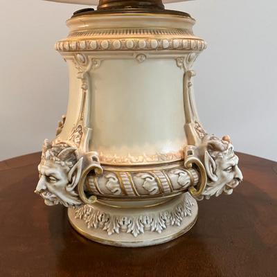 ANTIQUE ITALIAN LAMP WITH GARGOYLES