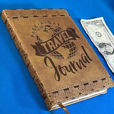 LEATHER? TRAVEL JOURNAL EMBOSSED COVER SATIN BOOKMARK