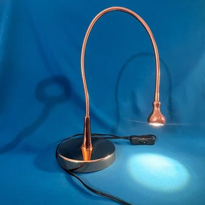 BRIGHT COPPER FLEXIBLE LED DESK LAMP