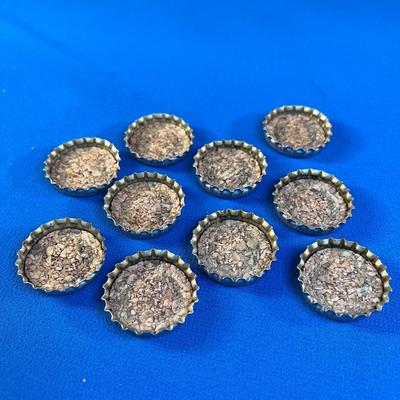 SET OF 10 VINTAGE CORK LINED COCA-COLA BOTTLE CAPS