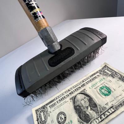 5â€™ HARD WOOD HANDLE STIFF METAL BRUSH