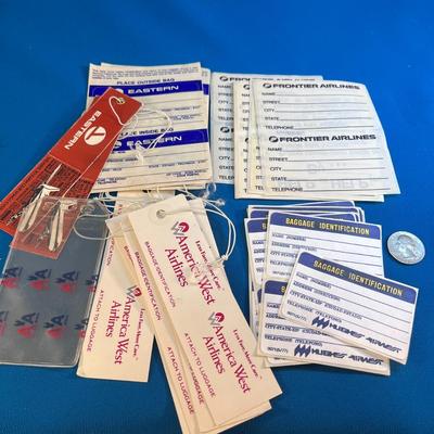 AIRLINE BAGGAGE TAGS- HUGHES AIRWEST, FRONTIER, AMERICA WEST, EASTERN, ETC 