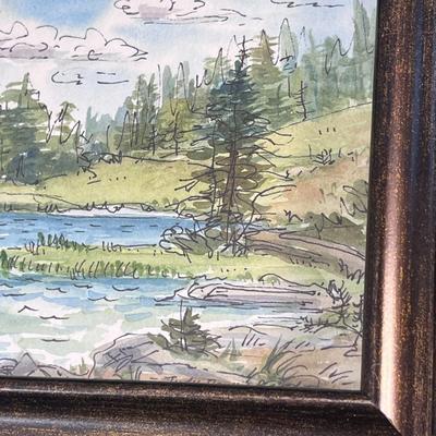 ORIGINAL WATERCOLOR & INK BY JUDY DAWN BAIRD LOCAL UT ARTIST