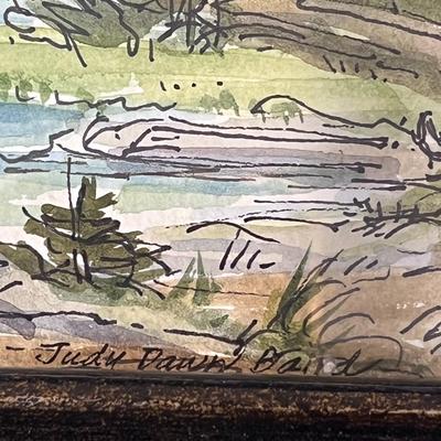 ORIGINAL WATERCOLOR & INK BY JUDY DAWN BAIRD LOCAL UT ARTIST