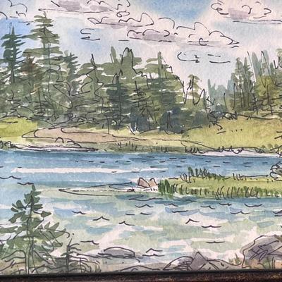 ORIGINAL WATERCOLOR & INK BY JUDY DAWN BAIRD LOCAL UT ARTIST