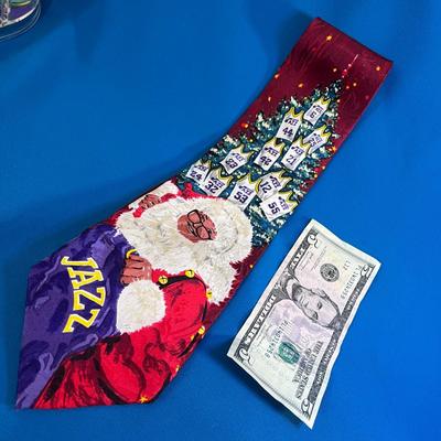 FRANK LAYDEN UTAH JAZZ CHRISTMAS NECK TIE 100% SILK