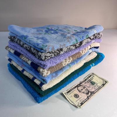 8 COUNT FLUFFY HAND TOWELS BLUE HUES