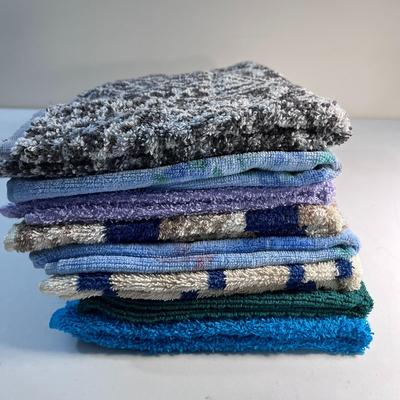 8 COUNT FLUFFY HAND TOWELS BLUE HUES