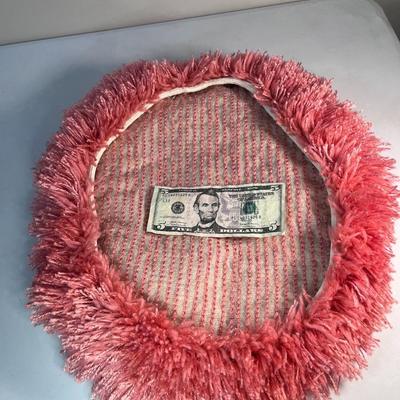 RETRO FLUFFY FLAMINGO TOILET LID COVER 