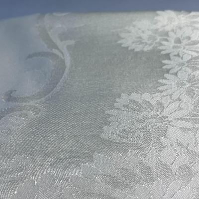 LOVELY IVORY BROCADE DINING TABLE CLOTH 46â€ X 80â€ 