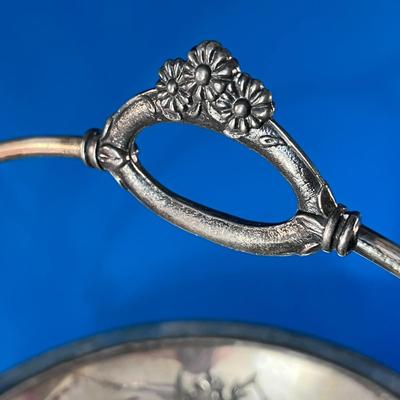 VICTORIAN FOOTED, HANDLED FANCY SERVING DISH INCISED SWALLOW DESIGN