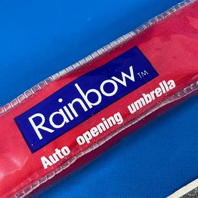 NEW IN PACKAGE RED NYLON UMBRELLA 