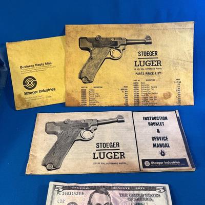 VINTAGE STOEGER LUGER PISTOL INSTRUCTION BOOKLET, PARTS PRICE LIST