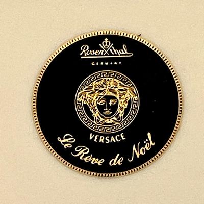LOT 4  VINTAGE VERSACE STUDIO LINE SQUARE PLATE LE REVE DE NOEL COLLECTION CHRISTMAS MADE IN ITALY